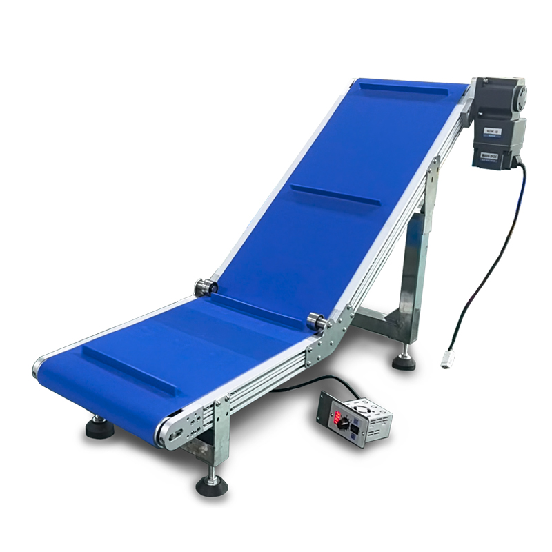 小型爬坡裙边输送机食...